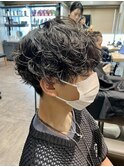 STYLE藤沢メンズマッシュ黒髪刈り上げなしシャドウパーマ
