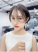 ボブ/シースルーバング/小顔/前髪/白髪ぼかし/髪質改善