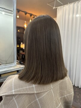 マスカリ(muscali) 星華,ボブルフ,小顔,ワンレン,マロンベージュ