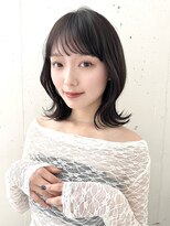 ヘアラウンジ ビーチ 青山 外苑前(hair lounge BEACH) 透明感グレージュ外ハネミディアムヘア