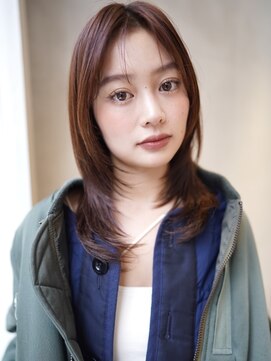 ニコ トウキョウ 渋谷(nico TOKYO) ロングレイヤーカット顔周りレイヤーウルフハッシュカット韓国