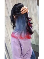 トムキャット(TOM CAT)&nbsp;インナーカラーdeブルーグレー×レッド