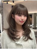 似合わせカット/ミディアムレイヤーカット/大人ガーリー／福岡