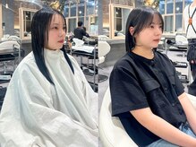 「黒髪のまま印象を変えたい」×「大人っぽく見せたい」＝黒髪ショートボブ×シースルーバング