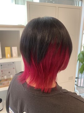 ルルバイアズール 草加店(LULU by azule) インナーカラー,マゼンタピンク,ビビットカラー【草加】