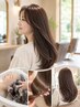 美髪ケアカラー+美髪ケアトリートメント+ヘッドスパ+予防美容ケア+カット