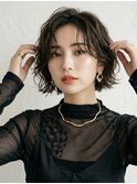 大人可愛い20代30代40代ミディアムレイヤーグレージュ
