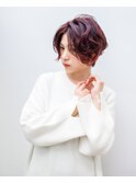 【横顔美人】ピンクアッシュショート