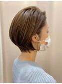 大人美人30代ひし形小顔ショートボブ
