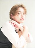 セクションカラー/ペールベージュ/透明感ボブ[大分駅]
