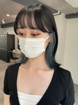 ツキ 横浜店(tuki)&nbsp;イヤリングカラーインナーカラーハイライトフェイスフレーミング