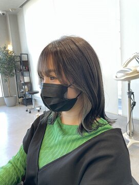 テーラヘアー 幕張本郷店(TELA HAIR) マットグレー×イヤリングシルバー【TELA HAIR幕張本郷】