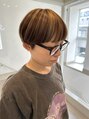 ソヨン 高槻店(SOYON)&nbsp;マッシュショートに表面にブリーチでデザインカラーを◎