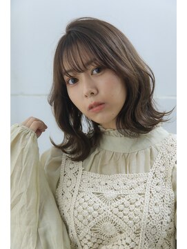 スノードロップ 高円寺店(Snowdrop) 黒髪/グレーベージュ/レイヤーロング/前髪パーマ/高円寺