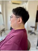 MEN’S HAIR カルマパーマダークアッシュベリーショート