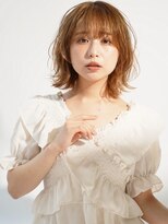 トレヘアー 京都 烏丸(tRe hair)&nbsp;ミニウルフ　くびれヘア　ホワイトベージュ