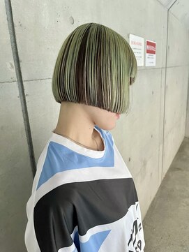 レコ 渋谷(LECO) コンパクトボブ×スモーキーグリーン×ブラウン