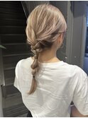 編みおろし三つ編み褒められるカジュアルヘアアレンジ