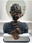 あみおろし/編みおろし/お呼ばれヘアセット/結婚式ヘアセット
