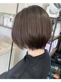 ナチュラルショートボブ前髪なしイメチェン20代30代40代50代