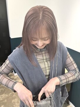 ヘアーブレイス(hair brace) ブリーチ一回ミルクティーブラウン stylist聖斗