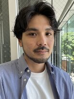 インセプション 銀座(INCEPTION)&nbsp;センターパート/スペインカールニュアンスパーマ/ダークアッシュ