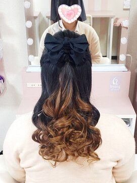 ヒャン(hyang) ハーフアップビッグリボン