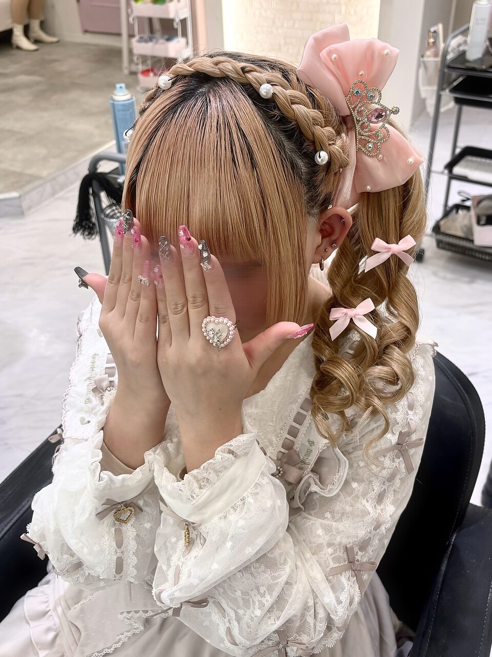 編みカチュサイドポニー♪/梅田ヘアセット：L246145523｜クラン 梅田店