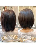 ショートレイヤー　骨格矯正ストレート