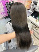 オリーブグレー ダークオリーブ 縮毛矯正