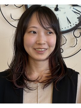 ヘアージン 野々市(hair Jin) セミロング＋シューティングレイヤー＋イヤリングカラー