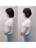 ビューブルー 亀戸錦糸町(VIEW BLUE) 【ショートボブ】黒髪カタログ/オリーブグレー/小顔に見せるヘア