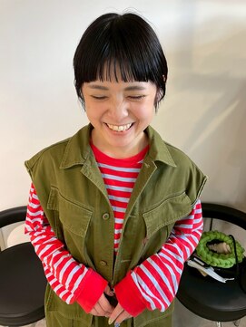  fit stand 千葉/ショートボブ/カット/パーマ/ダブルカラー/トリートメント/縮毛矯正 イメチェン/ピンクベージュ/アンブレラカラー[千葉]