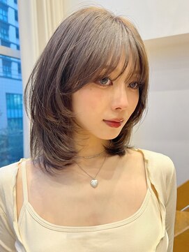 バイオレット 表参道店(Violet) ミディアムレイヤーレイヤーボブシャギーカットシースルーバング