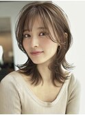 ミディアムレイヤー白髪ぼかしカラー30代40代50代60代