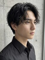 ヘッドストック(HEAD STOCK) シャドウパーマツイストスパイラルセンターパートウルフメンズ