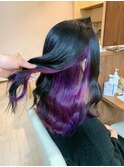 カット×インナーカラーバイオレット