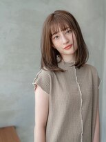 ケアリー 流山おおたかの森(Carelly)&nbsp;大人かわいい前髪セシルカットココアブラウンフリンジウェーブ