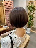 お手入れカンタン☆ショートボブ　アッシュベージュカラー