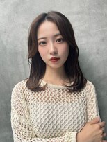 ロンド ストラーダ 心斎橋(Lond strada)&nbsp;韓国前髪顔周りロング×インナーグレージュ[心斎橋/髪質改善]