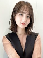 ガーデン ムサシコスギ(GARDEN MUSASHIKOSUGI)&nbsp;レイヤーボブ切りっぱなしボブ 顔まわりカット シースルーバング