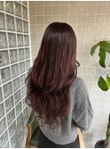 #レッドブラウン #プルエクステ #レッドカラー