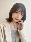 外ハネボブ/くびれ/大人可愛い/顔まわりレイヤー/前髪あり