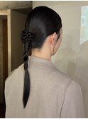 【徳岡】ヘアセット　タイトヘア　モードヘア　参列ヘア