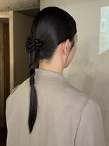 【徳岡】ヘアセット　タイトヘア　モードヘア　参列ヘア
