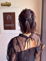 美容室 メザミー MESAMIES 短くてもできる!ハーフアップ♪結婚式 二次会 お呼ばれヘア