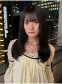 13908黒髪オリーブグレージュ髪質改善ストレート暗髪レイヤー