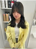 オリーブ髪質改善ヘアスタイル外ハネボブワインレッド