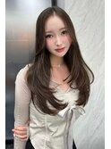 アッシュカラーザクザクレイヤーカット 【韓国ヘア 大阪 梅田】