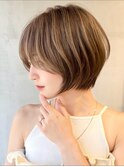 横顔美人ショート/ハイライト/髪質改善